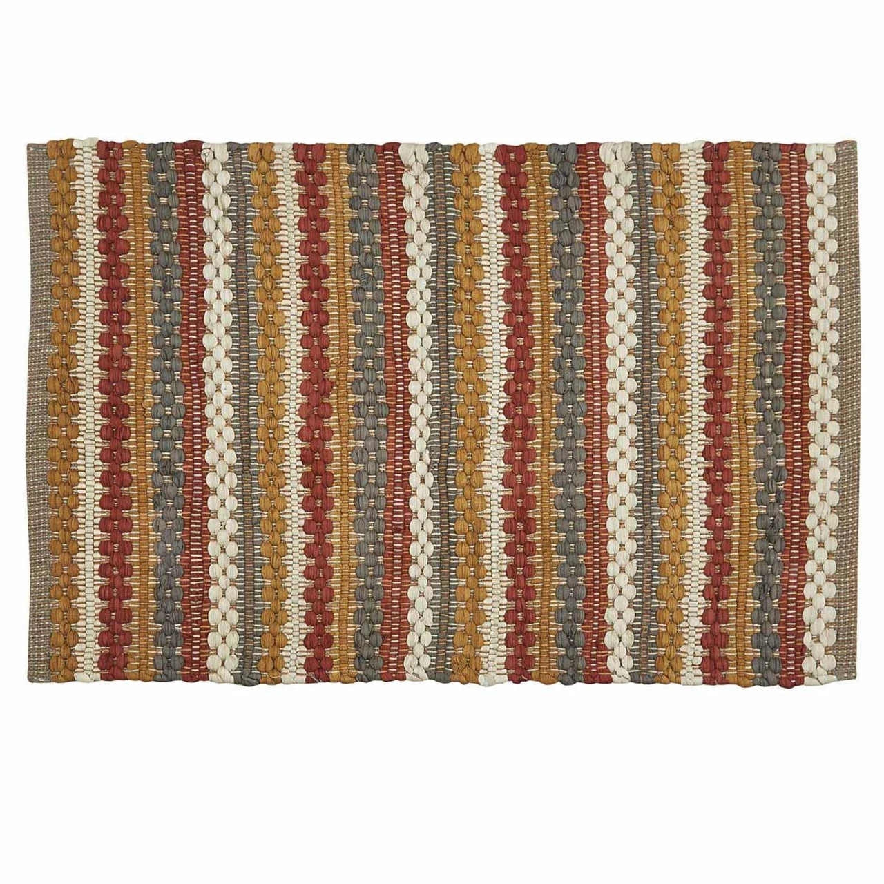 Gathered Pumpkin Chindi Rug - 2x3 1 Gathered Pumpkin Chindi Rug - 2x3