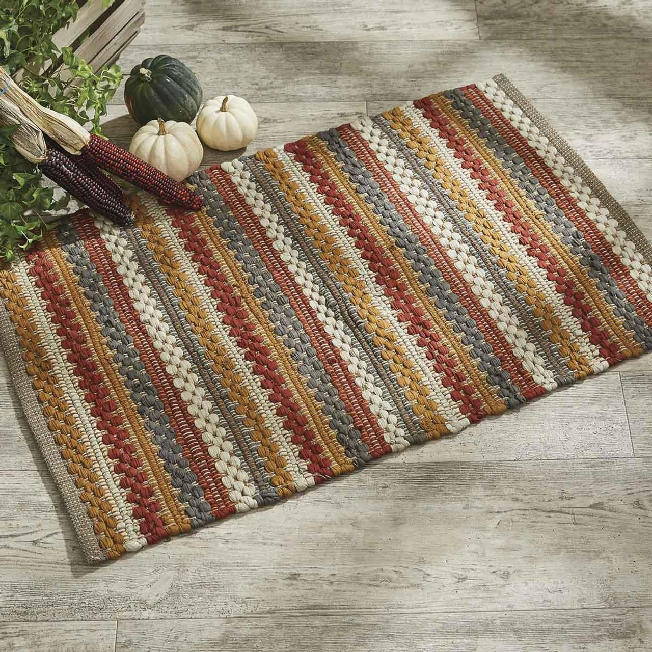 Gathered Pumpkin Chindi Rug - 2x3 2 Gathered Pumpkin Chindi Rug - 2x3 - Image 2