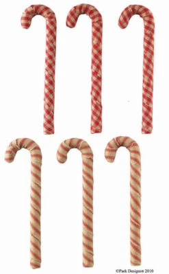 Holiday Candy Canes - Set Of 6