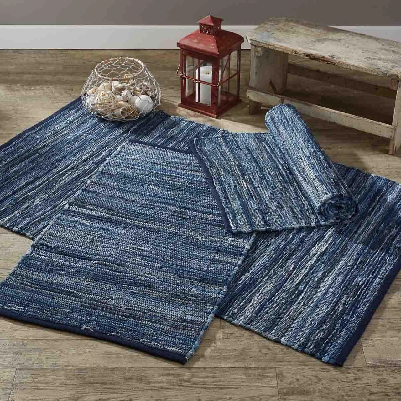 Indigo Chindi Rag Rugs 4 Indigo Chindi Rag Rugs - Image 4