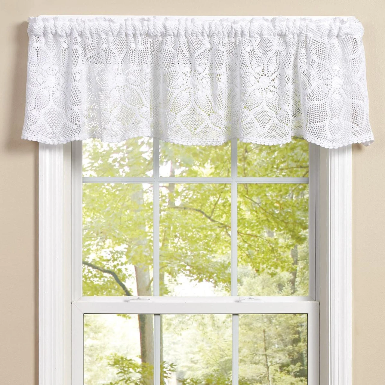 Kadia Crochet Valance - 60x14 3 Kadia Crochet Valance - 60x14 - Image 3