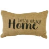 Let's Stay Home Sentiment Pillow - 7x12