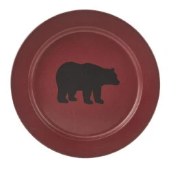Linville Enamel Bear Dinner Plates - Set Of 4