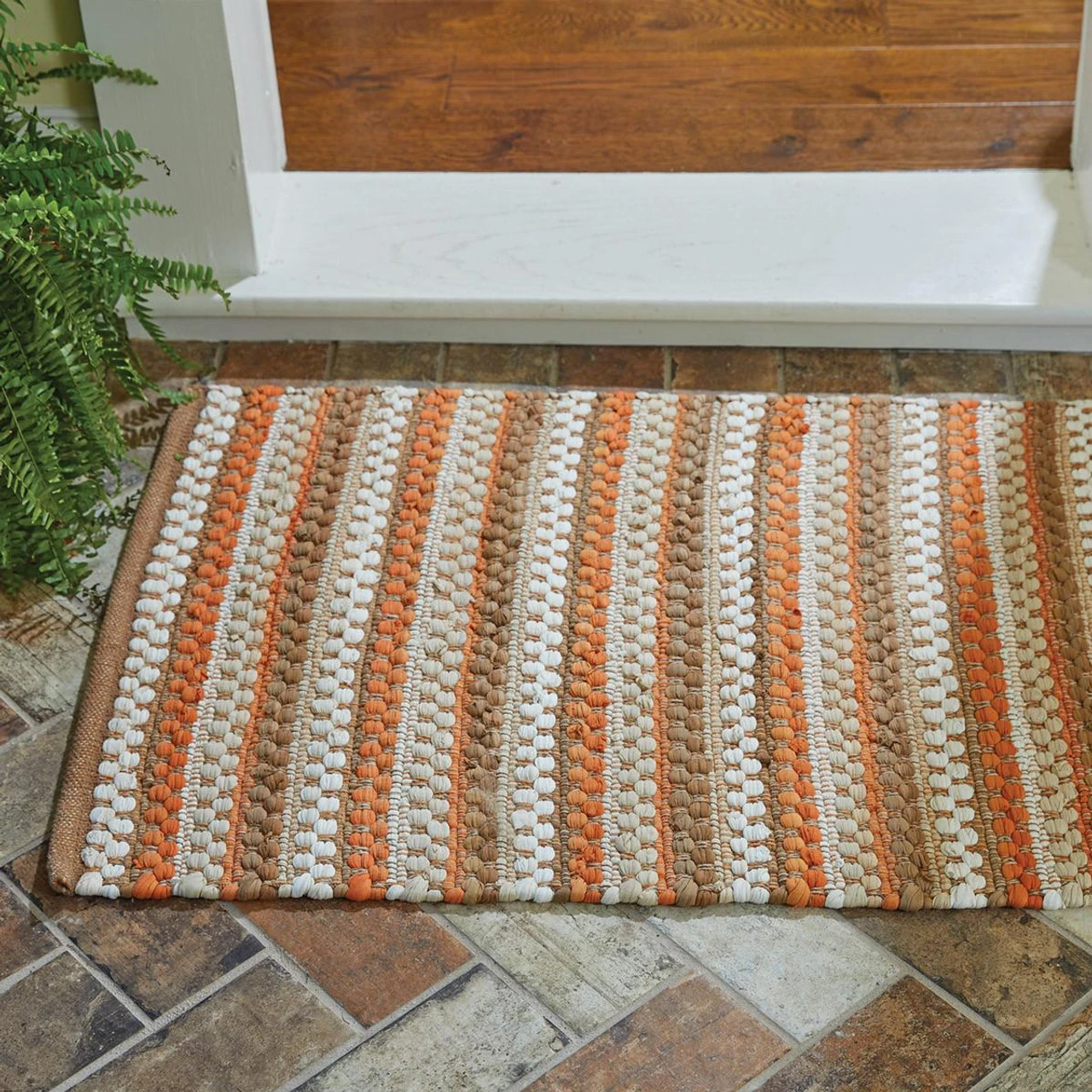 Pumpkin Seed Rug - Chindi 2x3 2 Pumpkin Seed Rug - Chindi 2x3 - Image 2