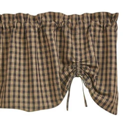 Sturbridge Black Plaid Valance - Farmhouse 60x20
