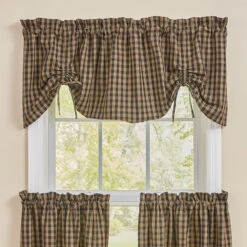 Sturbridge Black Plaid Valance - Farmhouse 60x20 -Park Designs Shop Sturbridge Black Plaid Valance Farmhouse 60x20 762242033498 image3 28024.1685520374