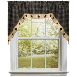 Sturbridge Black Star Swags - 72x36