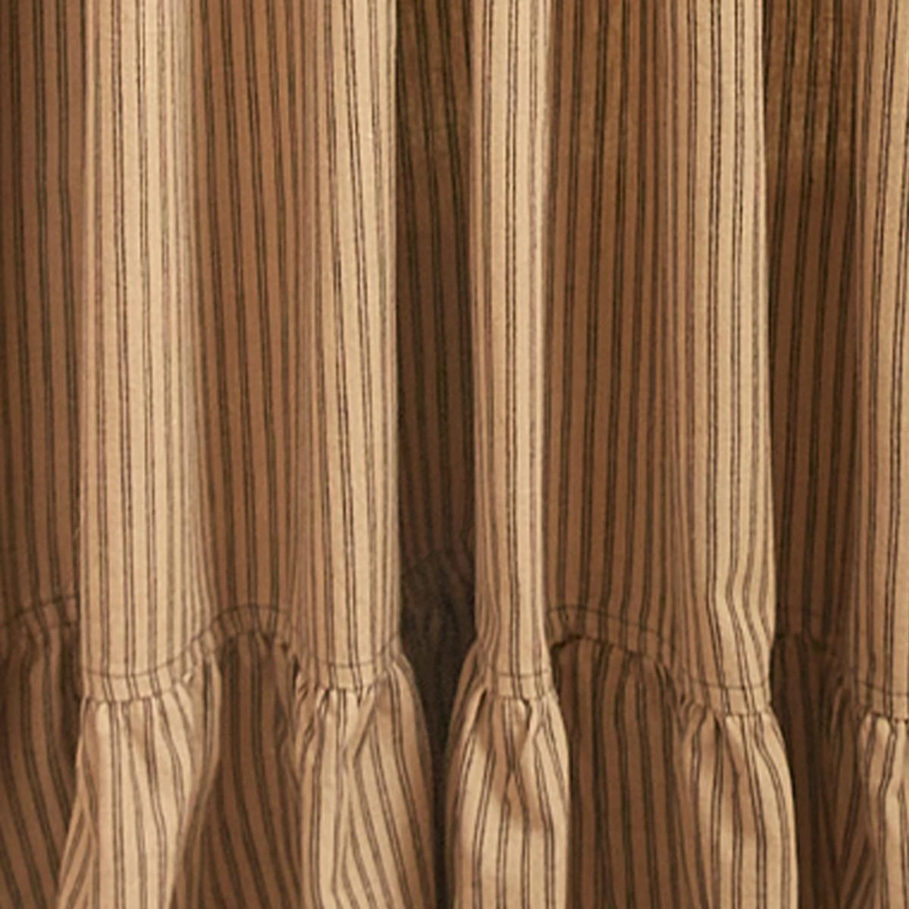 Sturbridge Black Ticking Single Panel - Ruffle 56x84 4 Sturbridge Black Ticking Single Panel - Ruffle 56x84 - Image 4