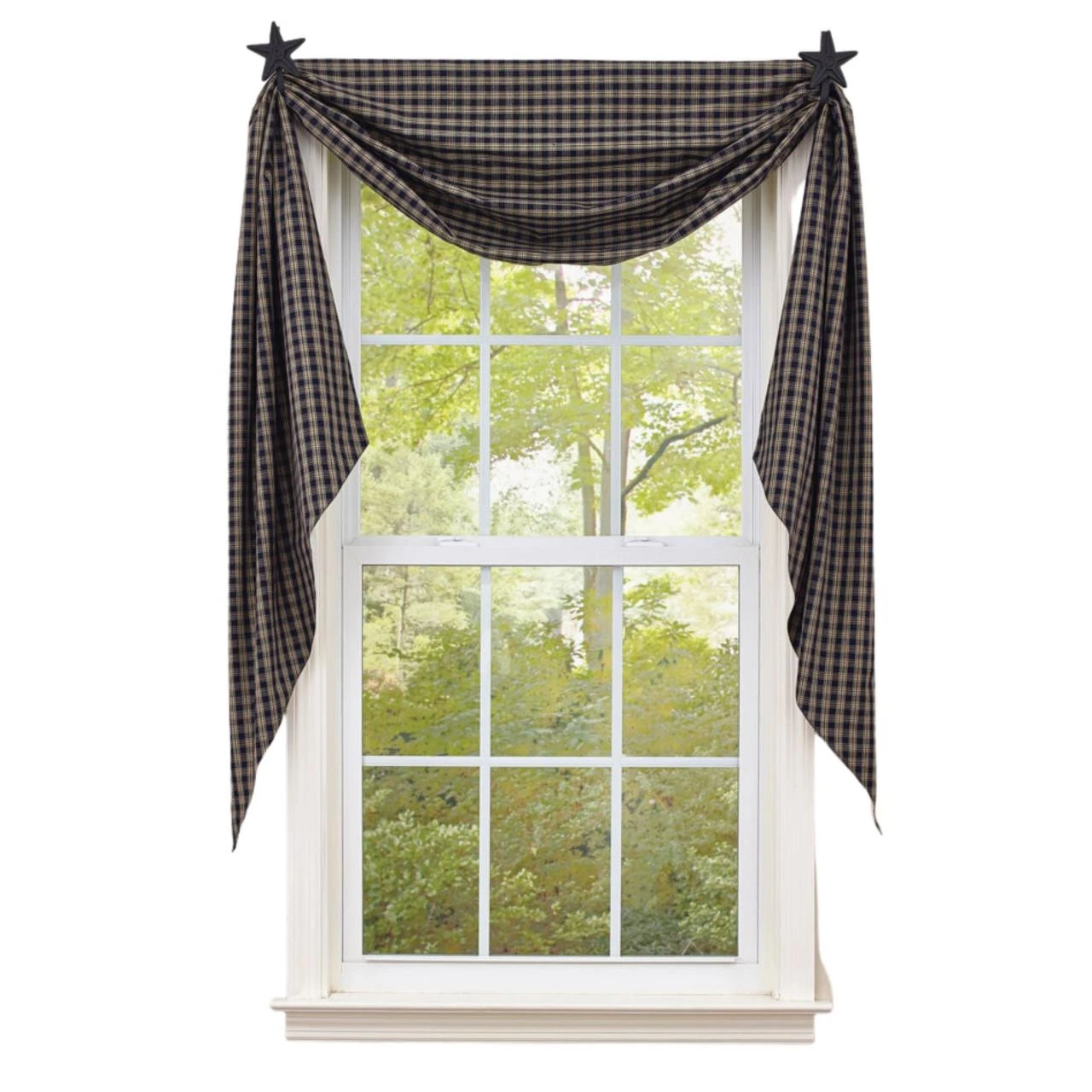 Sturbridge Navy Fishtail Swag - 145x25 1 Sturbridge Navy Fishtail Swag - 145x25