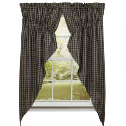Sturbridge Navy Prairie Gathered Curtains - 72x63