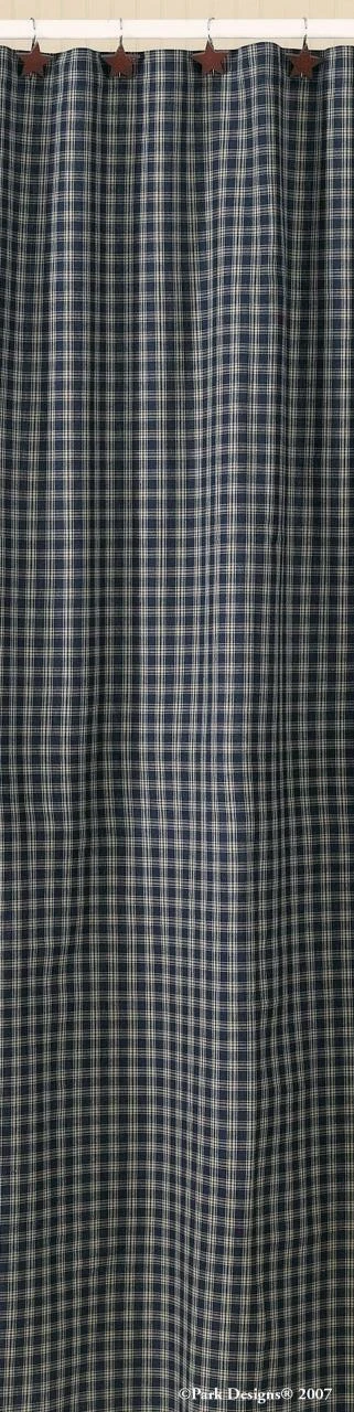 Sturbridge Navy Shower Curtain 3 Sturbridge Navy Shower Curtain - Image 3