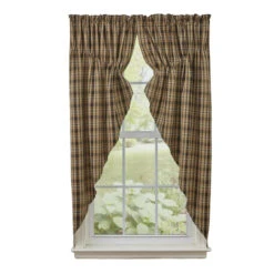 Sunflower In Bloom Prairie Gathered Curtains - 72x63