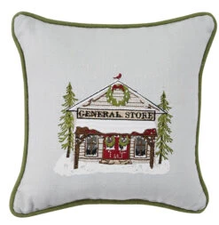 Vintage Hometown General Store Pillow