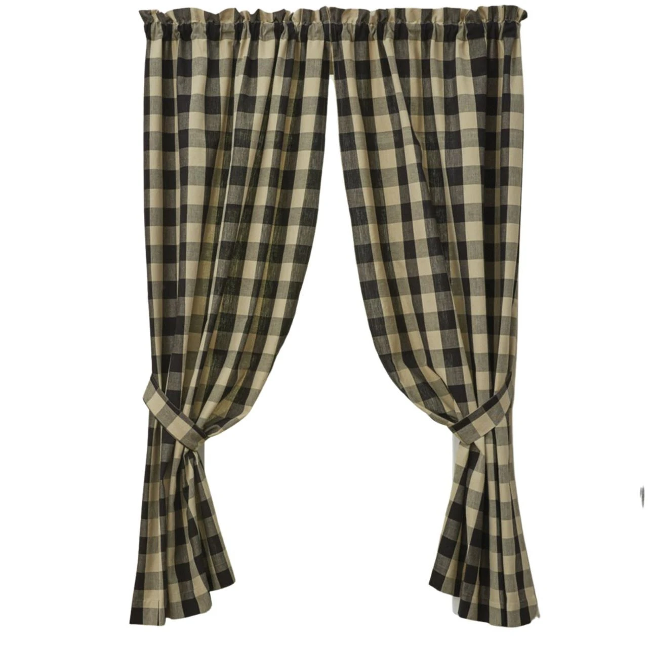 Wicklow Check Black Panels - 72x63 2 Wicklow Check Black Panels - 72x63 - Image 2