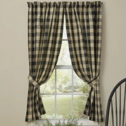 Wicklow Check Black Panels - 72x63 6 Wicklow Check Black Panels - 72x63 -Park Designs Shop Wicklow Check Black Panels 72x63 762242401297 image3 50031.1689048154