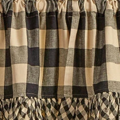 Wicklow Check Black Swags - Ruffled 72x36 -Park Designs Shop Wicklow Check Black Swags Ruffled 72x36 762242036529 image4 89562.1680802036