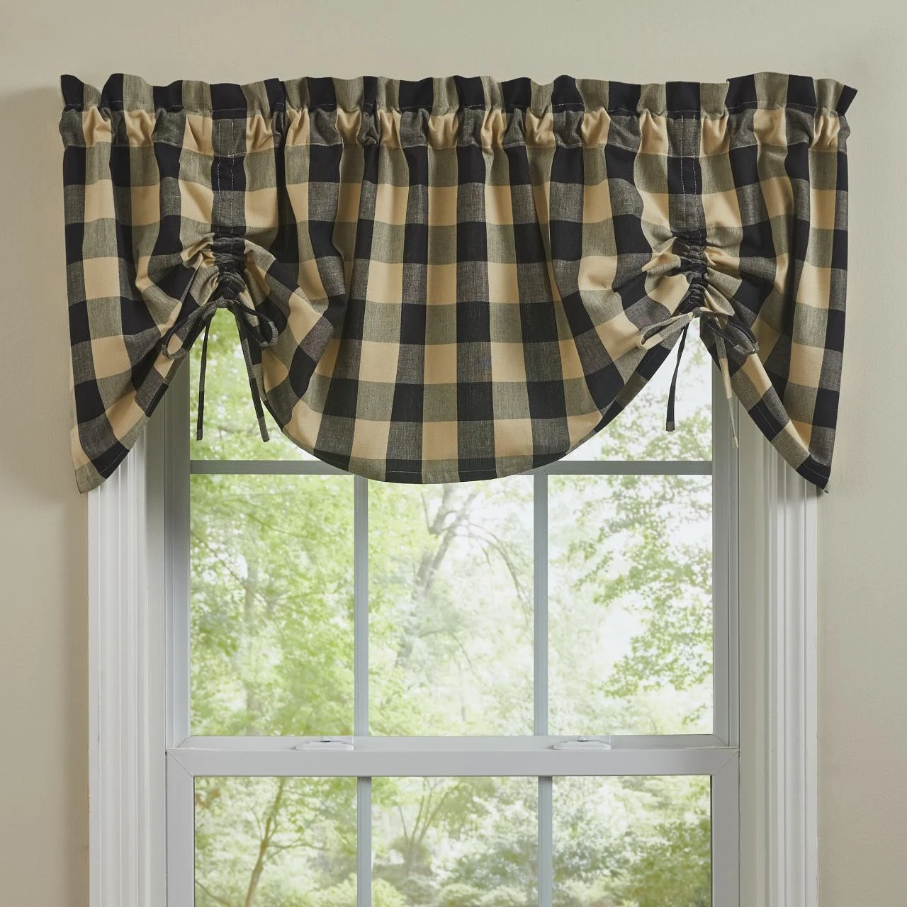 Wicklow Check Black Valance - Farmhouse 60x20 3 Wicklow Check Black Valance - Farmhouse 60x20 - Image 3