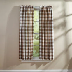 Wicklow Check Brown & Cream Panels - 72x63 -Park Designs Shop Wicklow Check Brown Cream Panels 72x63 762242060609 image3 23734.1694611634