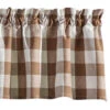 Wicklow Check Brown & Cream Valance - 72x14
