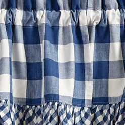 Wicklow Check China Blue Swags - Ruffled 72x36 -Park Designs Shop Wicklow Check China Blue Swags Ruffled 72x36 762242036550 image4 71999.1679687541
