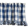 Wicklow Check China Blue Valance - Ruffled 60x14