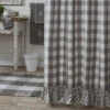 Wicklow Check Dove Shower Curtain - Ruffled