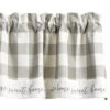 Wicklow Check Dove Valance - Home 60x14