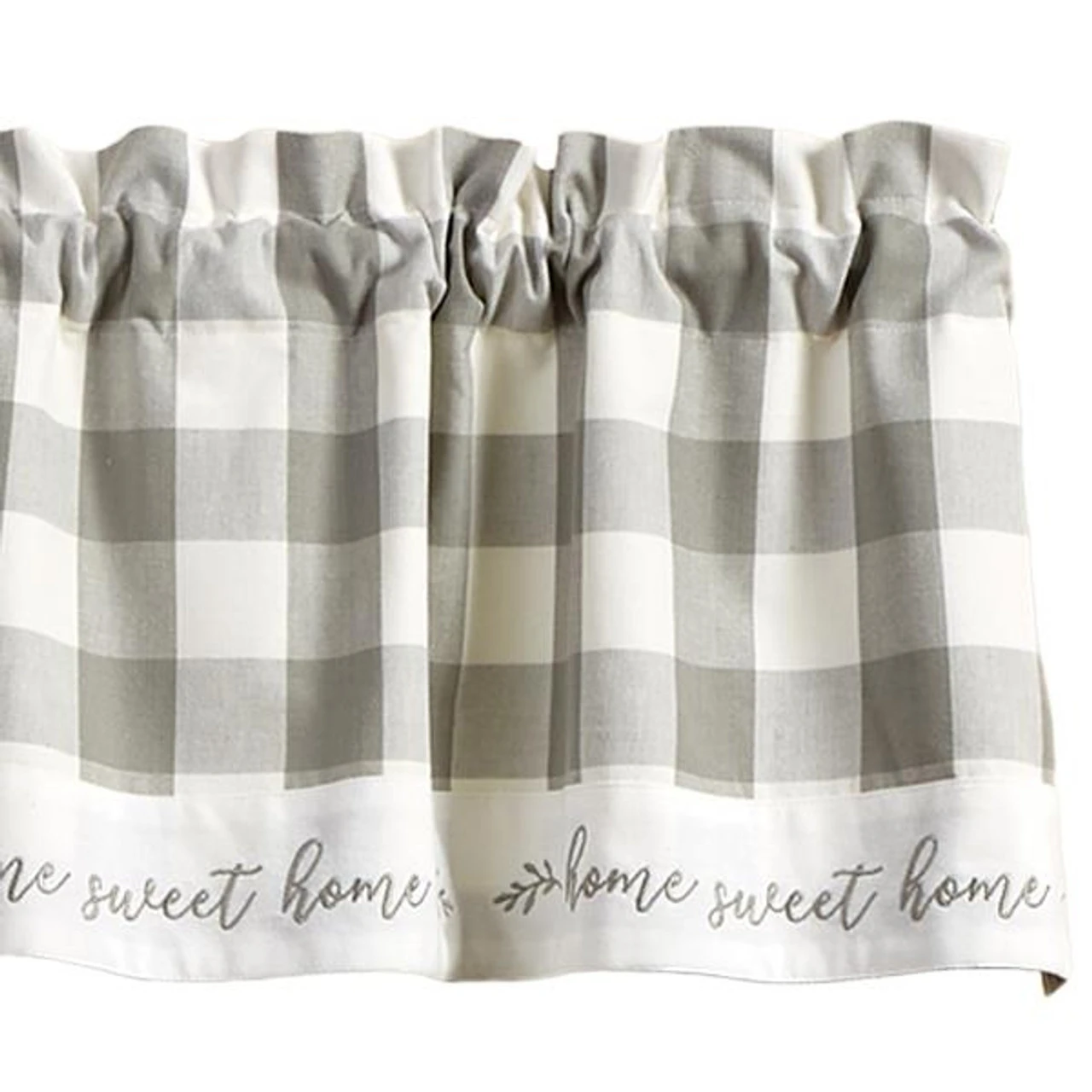 Wicklow Check Dove Valance - Home 60x14 1 Wicklow Check Dove Valance - Home 60x14