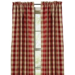 Wicklow Check Garnet Panels - 72x63