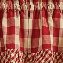 Wicklow Check Garnet Swags - Ruffled 72x36 -Park Designs Shop Wicklow Check Garnet Swags Ruffled 72x36 762242036598 image5 46639.1674036459