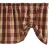 Wicklow Check Garnet Valance - Farmhouse 60x20