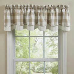 Wicklow Check Natural Valance - Lined Layered 72x16 -Park Designs Shop Wicklow Check Natural Valance Lined Layered 72x16 762242022003 image3 87329.1689078393