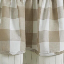 Wicklow Check Natural Valance - Lined Layered 72x16 -Park Designs Shop Wicklow Check Natural Valance Lined Layered 72x16 762242022003 image4 28812.1689078401