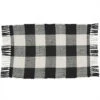 Wicklow Check Rag Rugs - Black & Cream