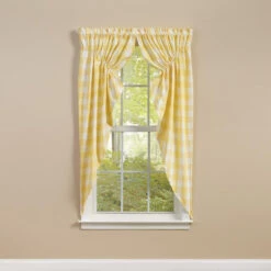 Wicklow Check Yellow Prairie Gathered Curtains - 72x63 6 Wicklow Check Yellow Prairie Gathered Curtains - 72x63 -Park Designs Shop Wicklow Check Yellow Prairie Gathered Curtains 72x63 762242036611 image3 10350.1681238846
