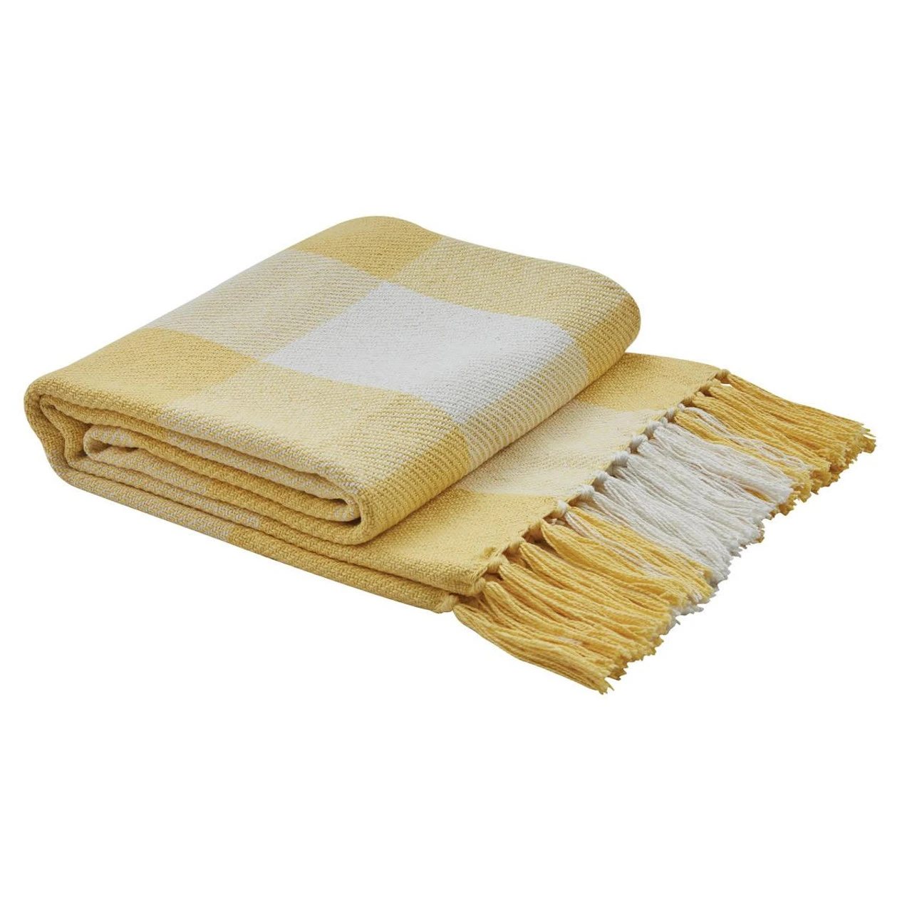 Wicklow Check Yellow Throw 2 Wicklow Check Yellow Throw - Image 2