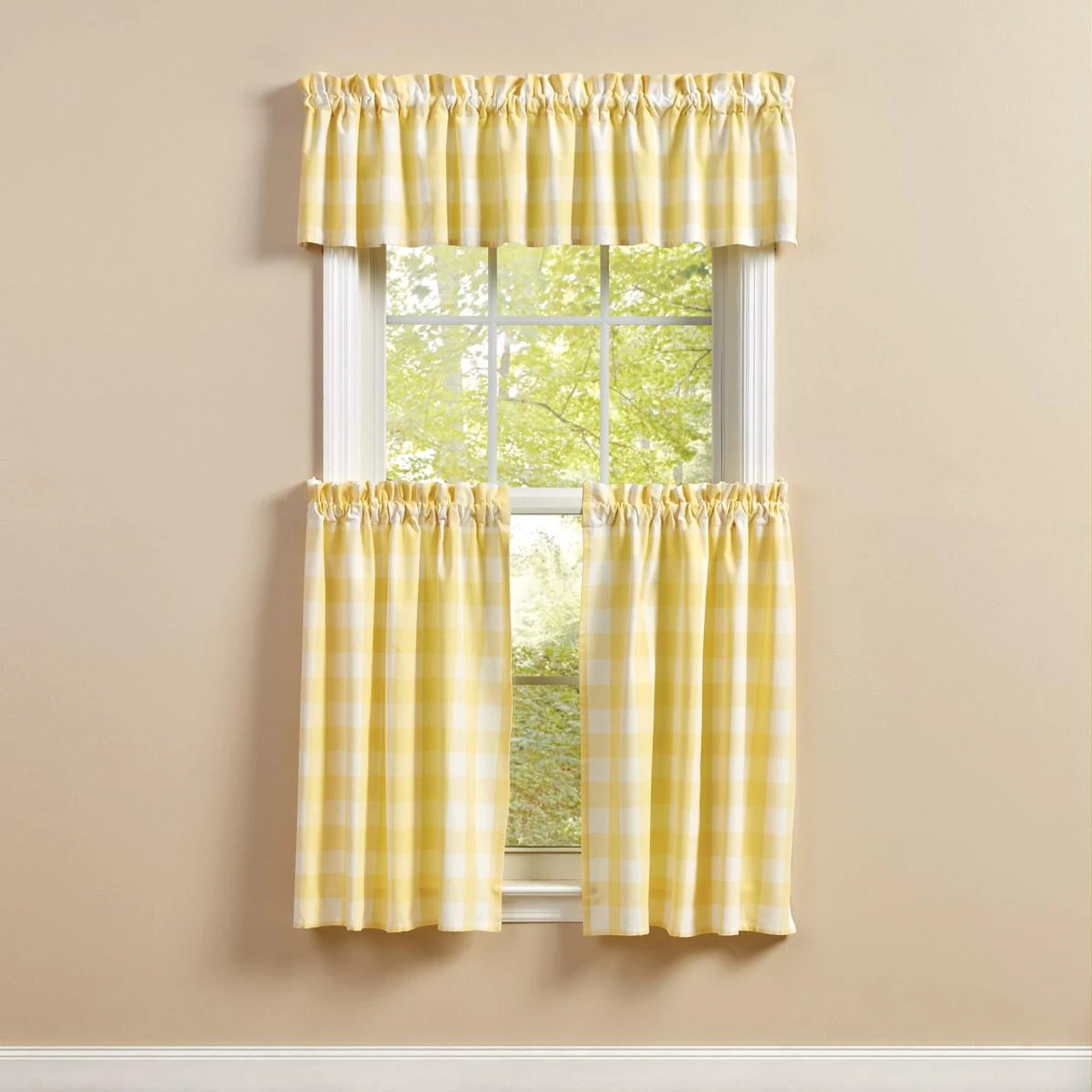 Wicklow Check Yellow Tiers - 72x36 3 Wicklow Check Yellow Tiers - 72x36 - Image 3