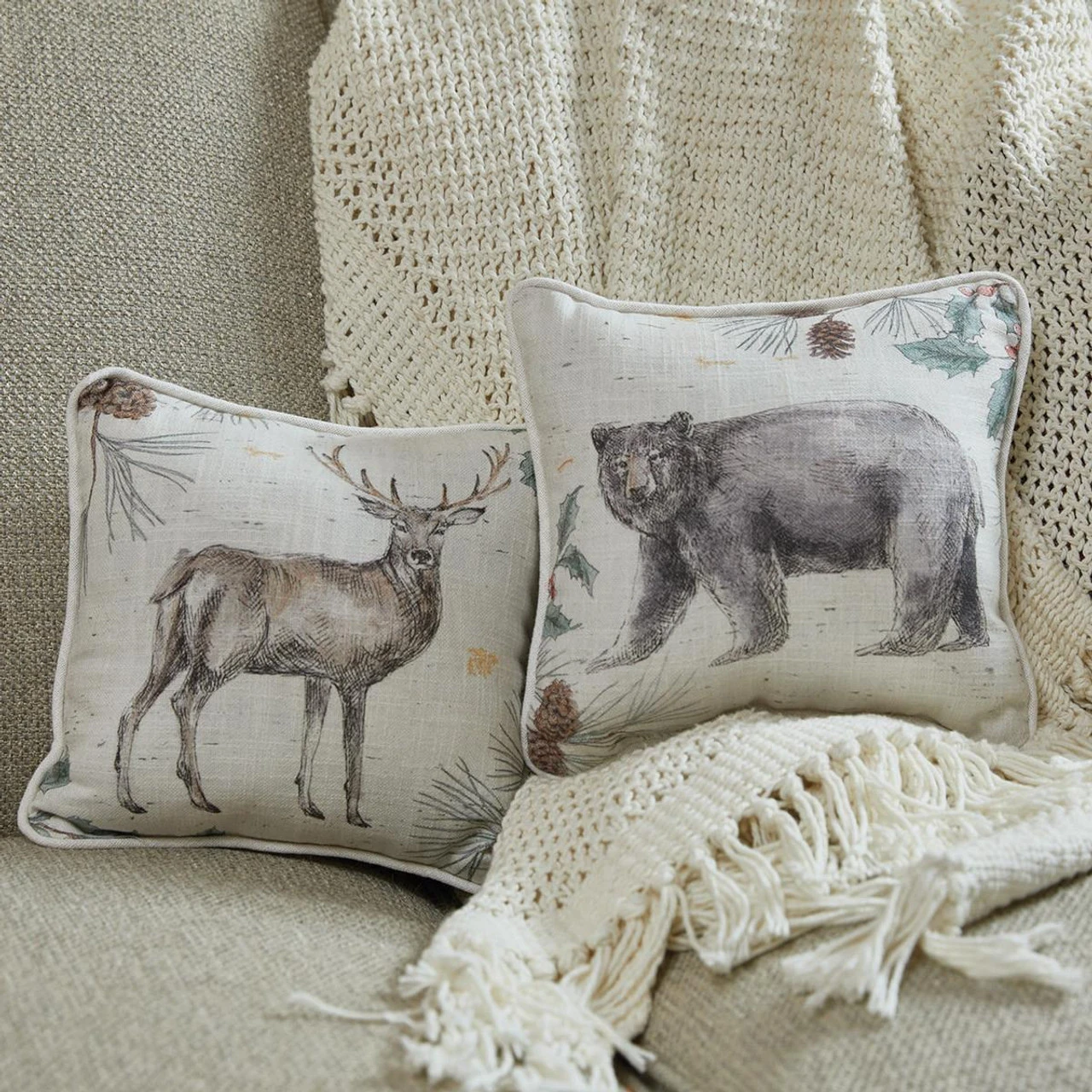 Wild & Beautiful Deer Pillow - 10x10 2 Wild & Beautiful Deer Pillow - 10x10 - Image 2