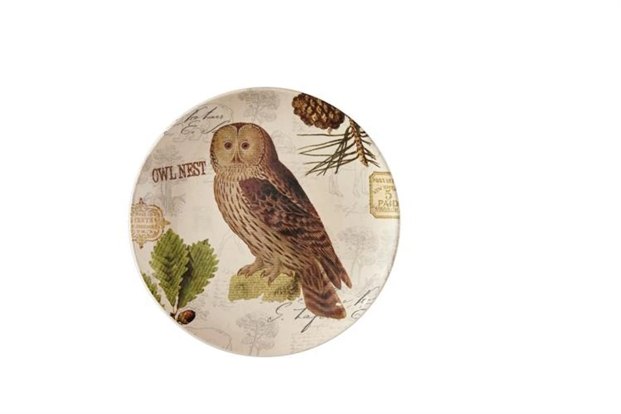 Wildlife Trail Salad Plates - Owl Set Of 4 1 Wildlife Trail Salad Plates - Owl Set Of 4
