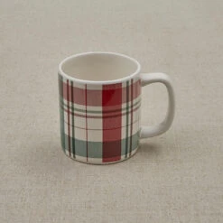 Winter Botanic Plaid Ceramics Mugs - Set Of 4 -Park Designs Shop Winter Botanic Plaid Ceramics Mugs Set of 4 762242001831 image3 79063.1666119701
