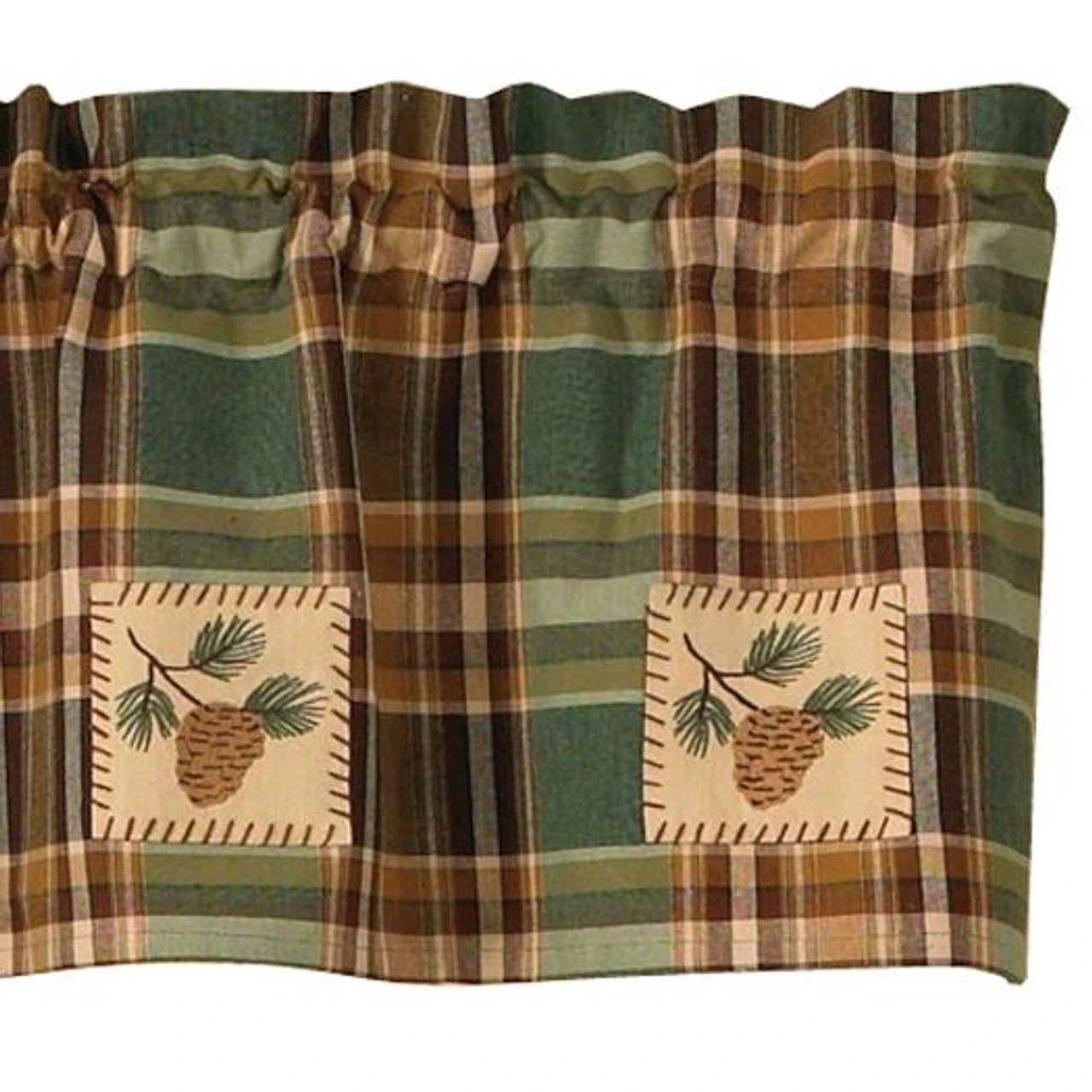 Wood River Valance - Pinecone Patch 60x14 1 Wood River Valance - Pinecone Patch 60x14